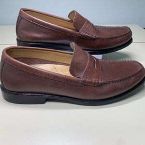 GIORGIO BRUTINI TRI-COMFORT SYSTEM BROWN PENNY LOAFER MEN'S SHOES 10 M